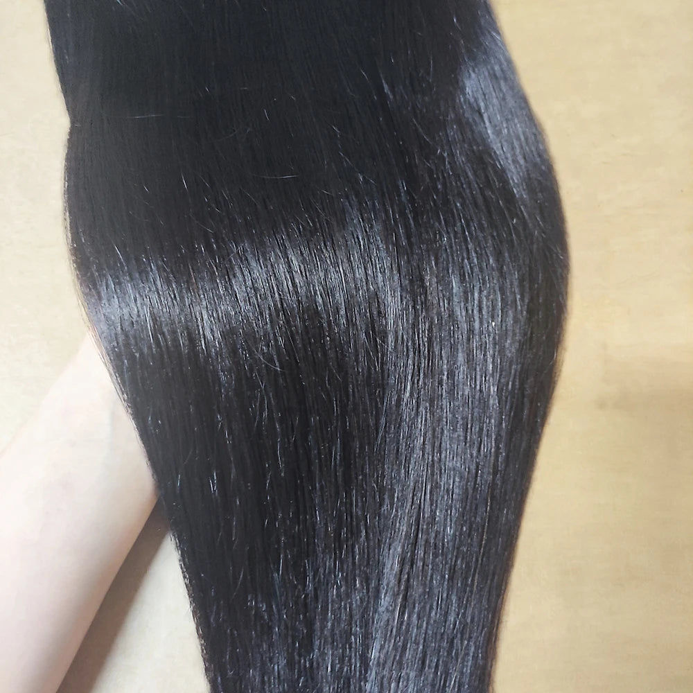 Premium Straight Human Hair Bundles - 10-40 Inch, Machine Double Weft, 100% Raw Human Hair, Minimum Shedding, Can Be Dyed & Curled