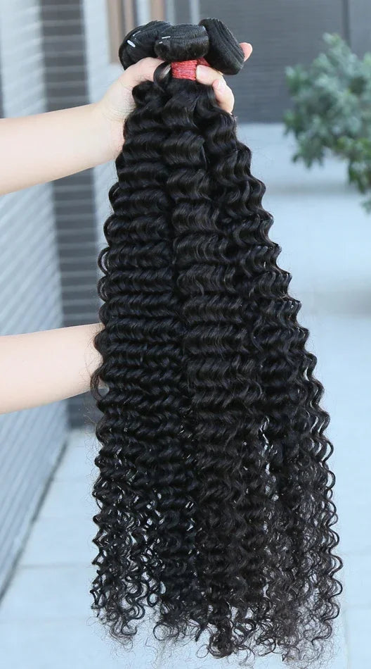 Premium Water Wave Curly Human Hair Bundles – 100% Virgin, Soft & Silky, Double Weft, 1-4 Bundle Deals