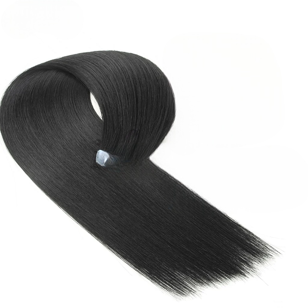 Isheeny Tape-In Human Hair Extensions - 12-24 Inch PU Skin Weft, 20 Pieces per Pack, 40-50g, Straight Texture