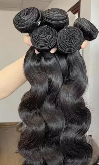 100% Human Hair Body Wave Weave – Double Weft, Permable & Dyeable