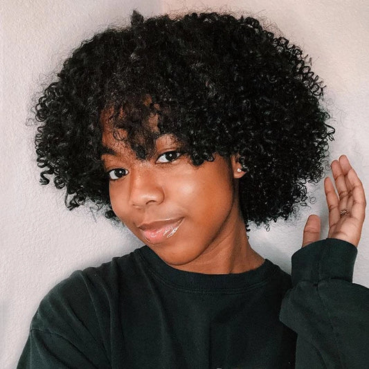 Glueless Straight Short Bob Wig with Bangs – 100% Virgin Human Hair, 180% Density