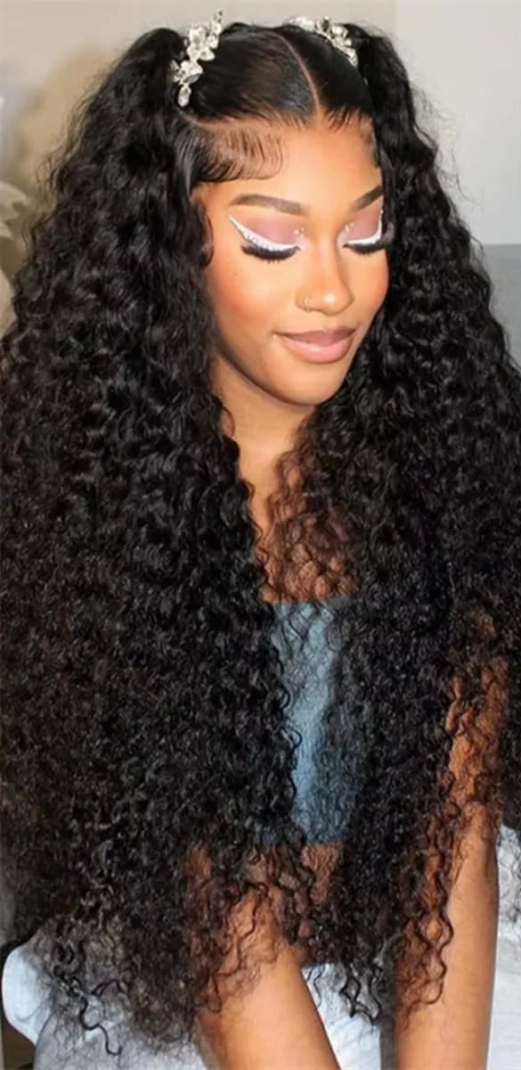 Kinky Curly Human Hair Weaving Extensions - Double Machine Weft, Permed, Suitable for Darker Colors