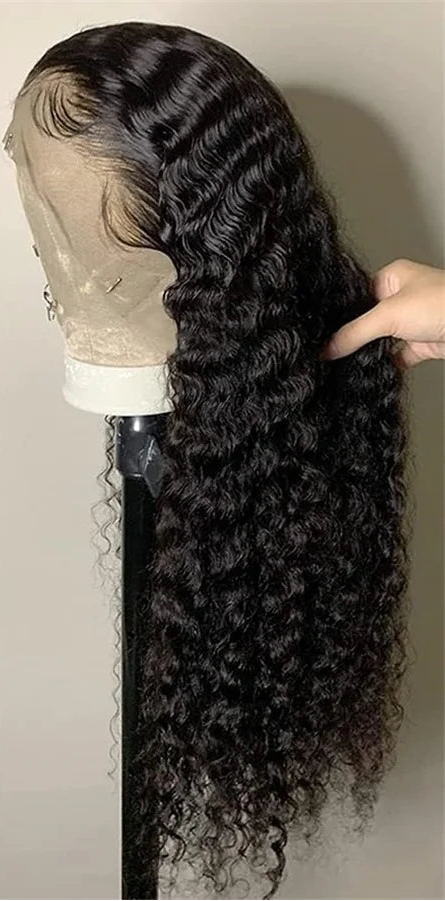 Premium Deep Wave 13x6 Lace Front Wig – 100% Indian Remy Hair, Transparent Lace, 26+ Inches