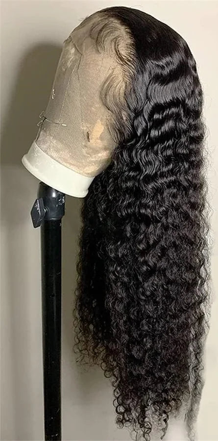 Premium Deep Wave 13x6 Lace Front Wig – 100% Indian Remy Hair, Transparent Lace, 26+ Inches