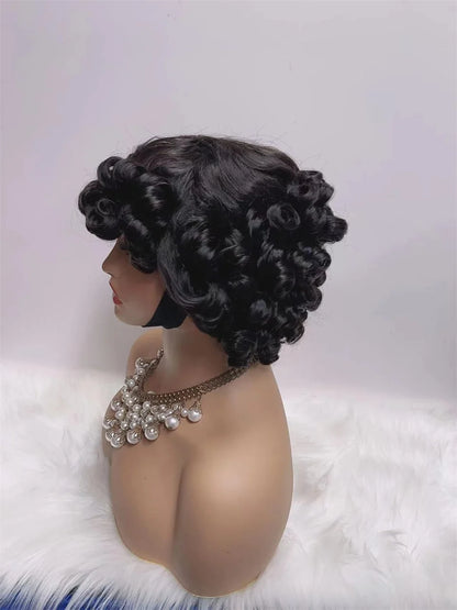 Jerry Curl Lace Front Wig – 100% Human Hair, Natural Bounce, and Volume