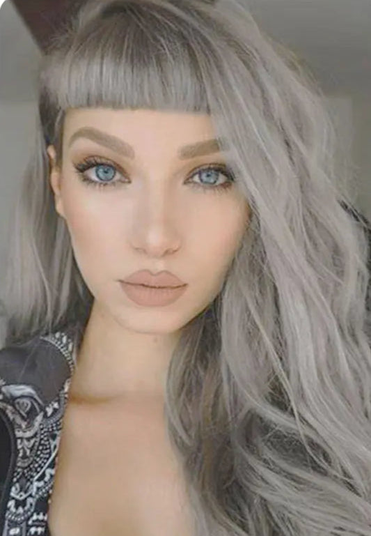 24-Inch Brunette Highlights Balayage Synthetic Clip-In Hair Extensions - Body Wave, Tangle-Free & Silky Smooth