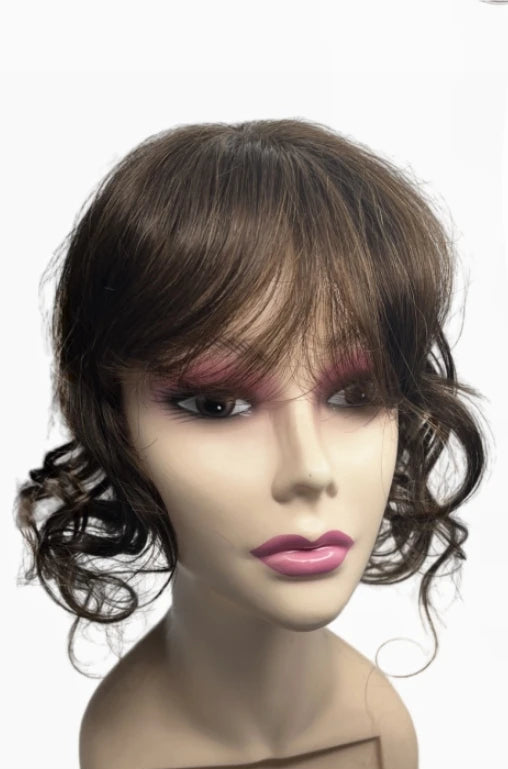 Premium Human Hair Toppers for Women – 10x12cm Clip-In Extensions, Light, Dark Brown & Natural Black, 35cm