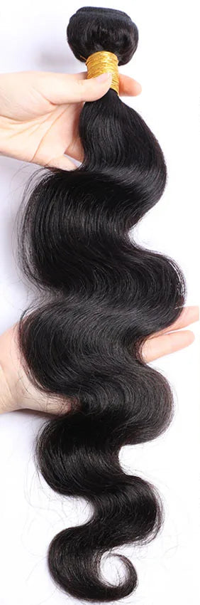 Premium Body Wave Human Hair Bundles - 100% Hair, Machine Double Weft, Dye & Perm Ready