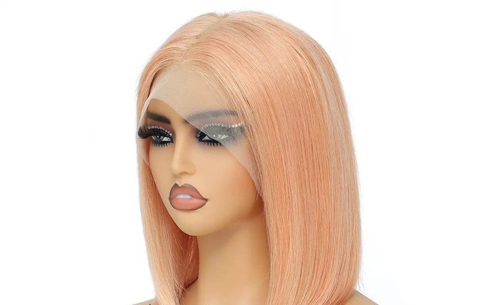 Straight Bob Lace Front Wig – 13x4 Frontal, HD Transparent Lace, Restyle & Curlable, 100% Human Hair