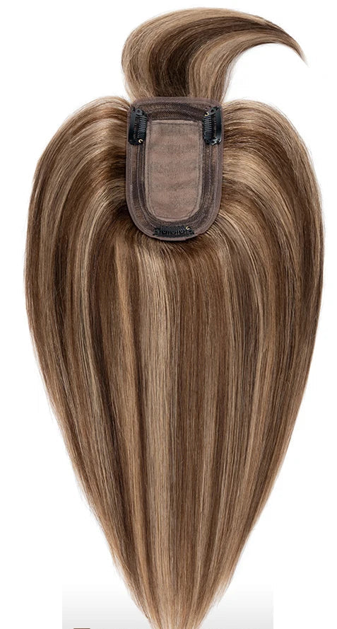Human Hair Toupee with Bangs – Silk Base, 100% Real Hair, Available in Blonde, Black & Brown