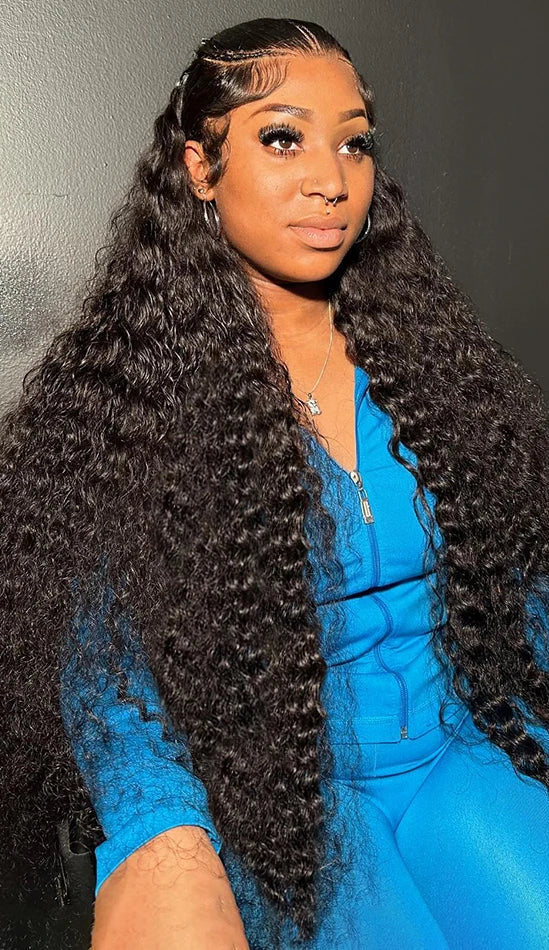 Premium Water Wave Curly Human Hair Bundles – 100% Virgin, Soft & Silky, Double Weft, 1-4 Bundle Deals