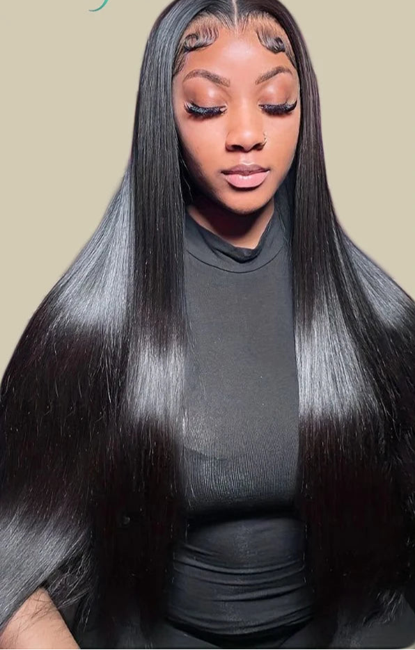 Premium Straight Human Hair Bundles - 10-40 Inch, Machine Double Weft, 100% Raw Human Hair, Minimum Shedding, Can Be Dyed & Curled