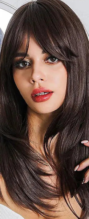 18-inch Synthetic Hair Topper – Soft Straight with 6x6 Lace Base & 4 Anti-Slip Clips for Instant Volume