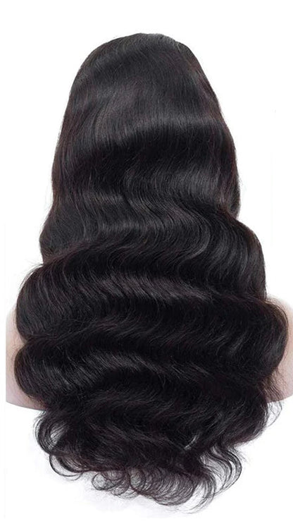 Body Wave Human Hair Lace Front Wig with Bangs – 13x4 Transparent Lace, Glueless, High Density, Available in Multiple Lengths