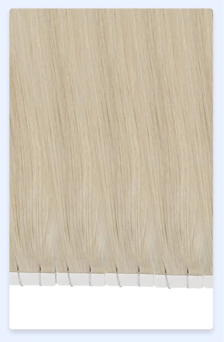 Virgin Human Hair Invisible Tape-In Extensions | 100% Real Hair, Lightweight & Reusable