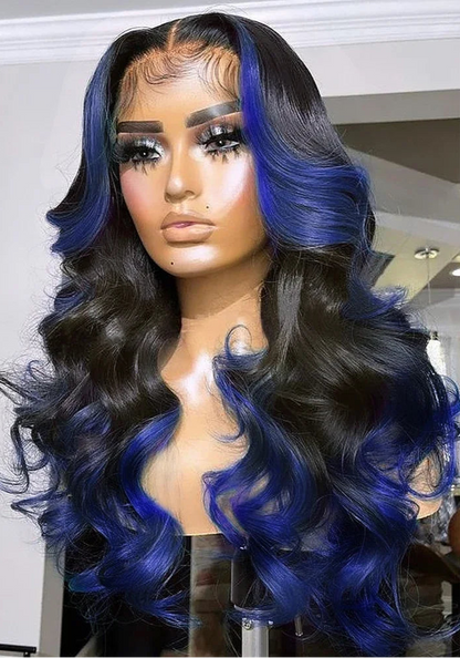 Long Wavy Synthetic Lace Wig for Black Women – Heat Resistant, Adjustable Fit, Natural Look