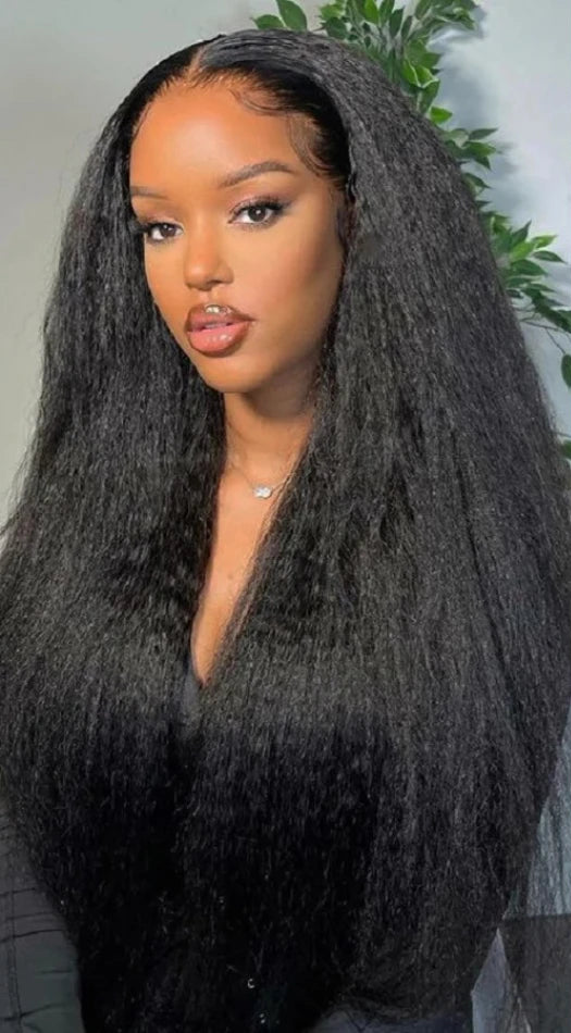 Kinky Straight Human Hair Bundles – 100% Natural, Machine Double Weft, Can Be Permed and Styled