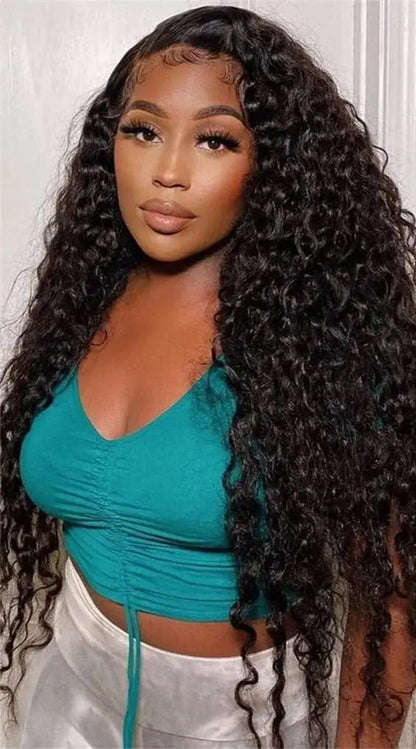 Deep Wave Human Hair Weaving Extensions - Machine Double Weft, Permed, Suitable for Darker Colors, Autumn Collection