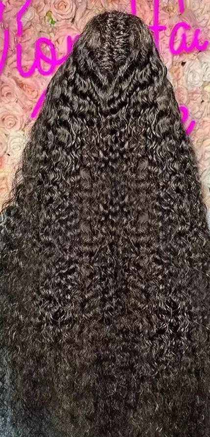 26+ Inch Deep Wave Hair Lace Front Wig – Transparent Swiss Lace, Dye-Friendly, Natural Glam