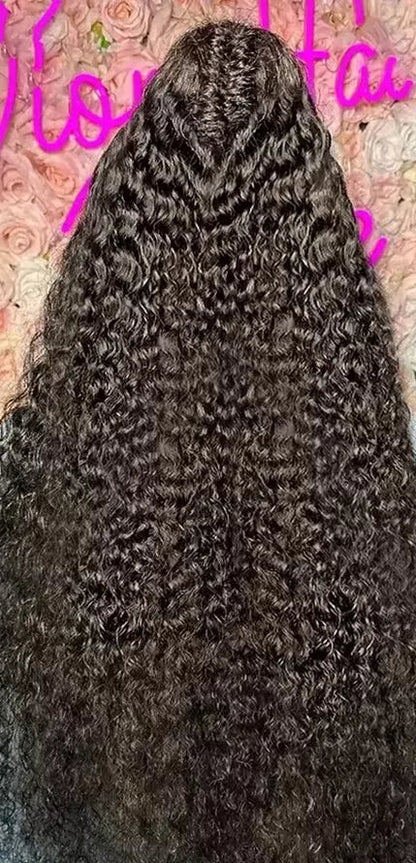 26+ Inch Deep Wave Hair Lace Front Wig – Transparent Swiss Lace, Dye-Friendly, Natural Glam