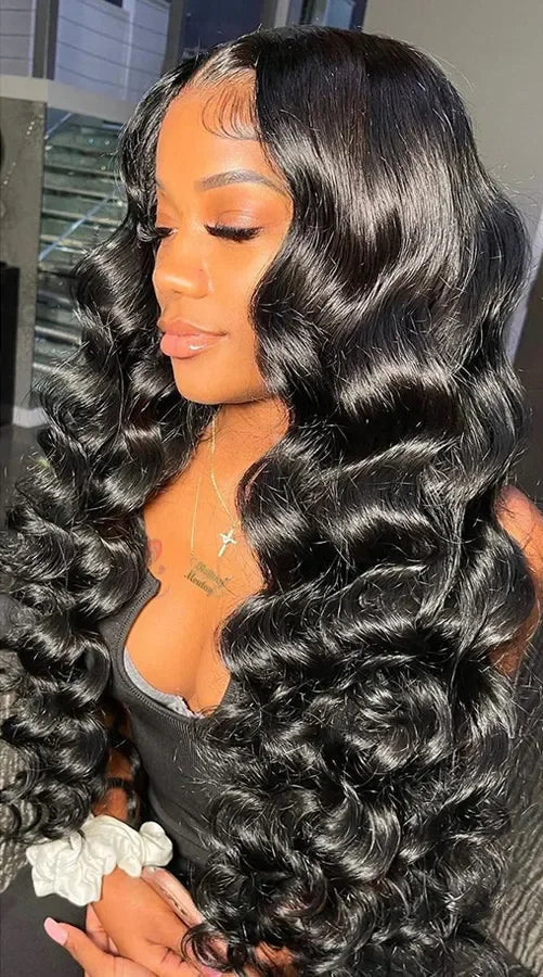 10A Loose Wave Virgin Human Hair Bundles - 100% Unprocessed, Natural Black, Can Be Dyed & Bleached, 12-34 Inch