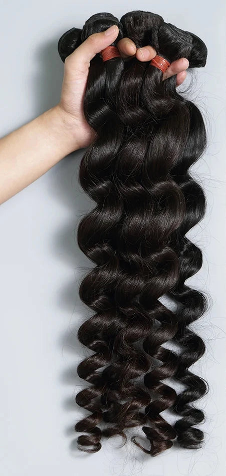 Loose Deep Human Hair Extensions - Sew-In, Year-Round Style, Bleach & Dye Ready