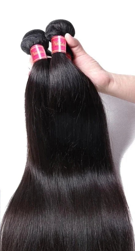 100% Malaysian Straight Human Hair Bundles – Smooth, Durable, and Perfect for Any Style