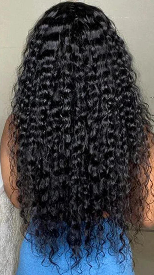 12A Water Wave Human Hair Bundles – 100% Hair, No Shedding, Dyeable, Available in Natural Color
