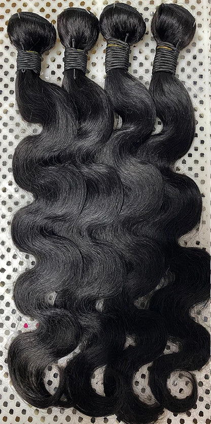 Body Wave Human Hair Bundles – 100% Virgin Human Hair, Permable, Tangle-Free