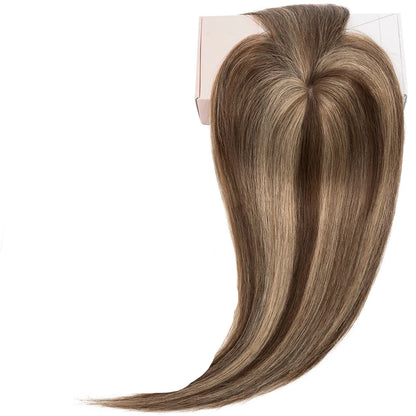 Lace Base Human Hair Toppers with Bangs – 10x12cm, Straight Texture, Natural Hairline