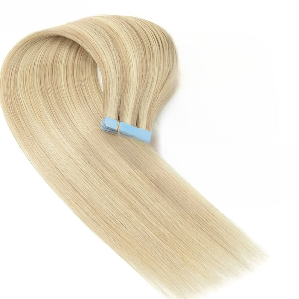 Isheeny Tape-In Human Hair Extensions - 12-24 Inch PU Skin Weft, 20 Pieces per Pack, 40-50g, Straight Texture