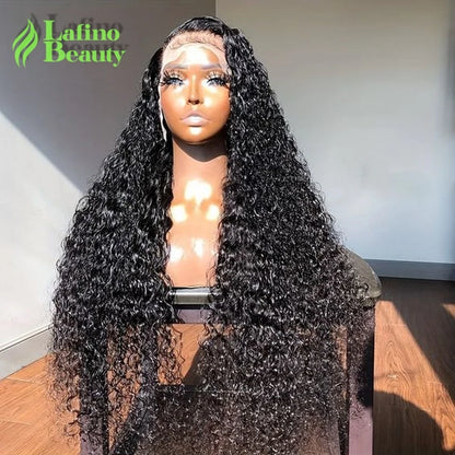 26+ Inch Deep Wave Human Hair Lace Front Wig – Pre-Plucked, 13x4 & 13x6 HD Lace
