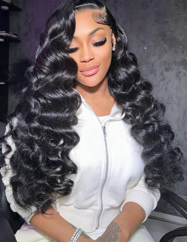 Younsolo Virgin Loose Wave Bundles – 100% Human Hair, 8-30 Inch, Natural Black & Dyeable, Double Weft