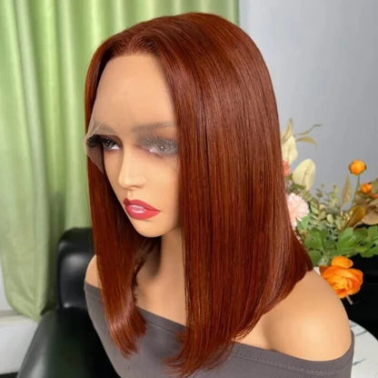 13x4 HD Lace Front Bob Wig – Straight Remy Vietnamese Hair, Pre-Plucked, 180% Density, Glueless, Multiple Colors