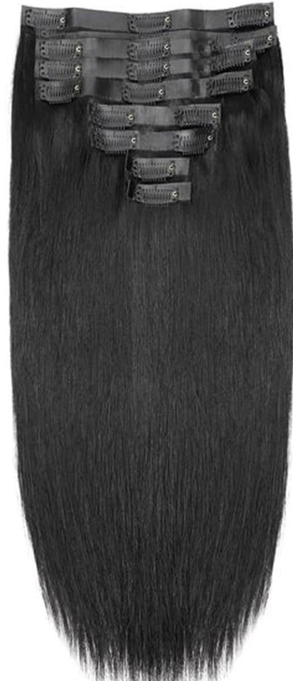 Virgin Straight Human Hair Extensions – Chemical-Free, Permable & Dye-Friendly | 10pcs Set