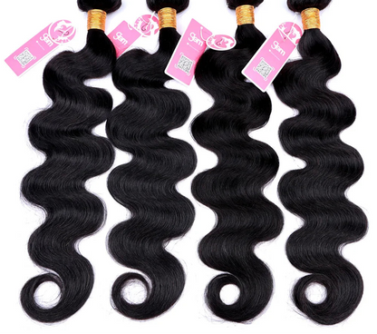 12A Grade Body Wave Human Hair Bundles – 100% Virgin Hair Extensions (12-32 Inches)