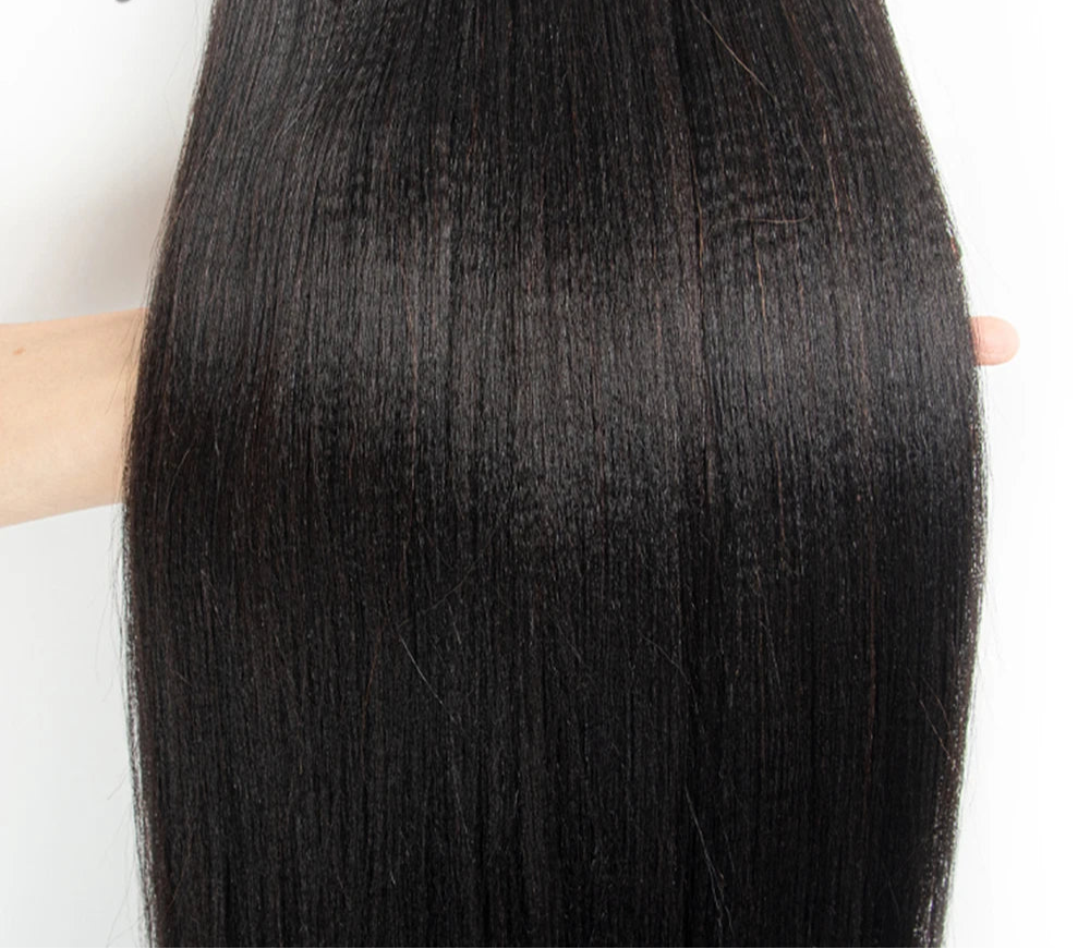 Light Yaki Straight Tape-In Hair Extensions | 100% Human Hair | Natural Black 1B# | 20pcs per Set