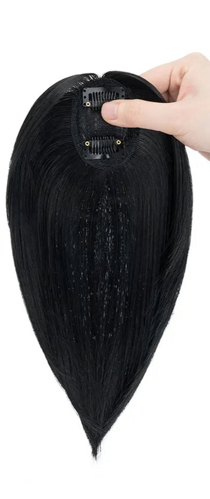 Natural Clip-In Middle Part Bangs | High-Temperature Fiber with Soft & Thick Texture