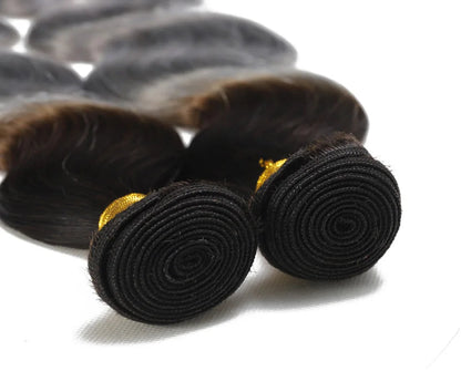 30-Inch Body Wave Human Hair Bundles – Silver/Gray 1B/11B Weave Extensions