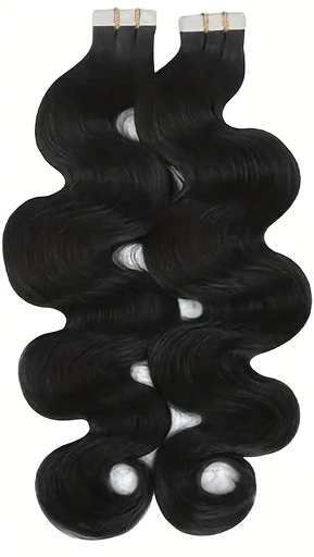 Virgin Body Wave Tape-In Human Hair Extensions | 100% Real Virgin Hair | Soft, Natural Look | Reusable & Long-Lasting