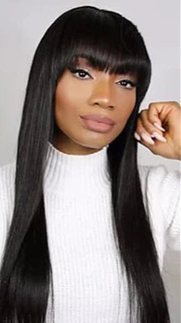 Straight Human Hair Wig – Premium Quality, Natural Look, Comfortable Fit