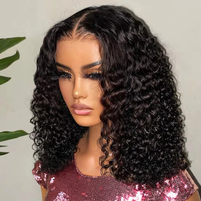 Jerry Curl Lace Front Wig – Lace Part & Lace Closure, Transparent Swiss Lace, Short Length (4-16 Inch)