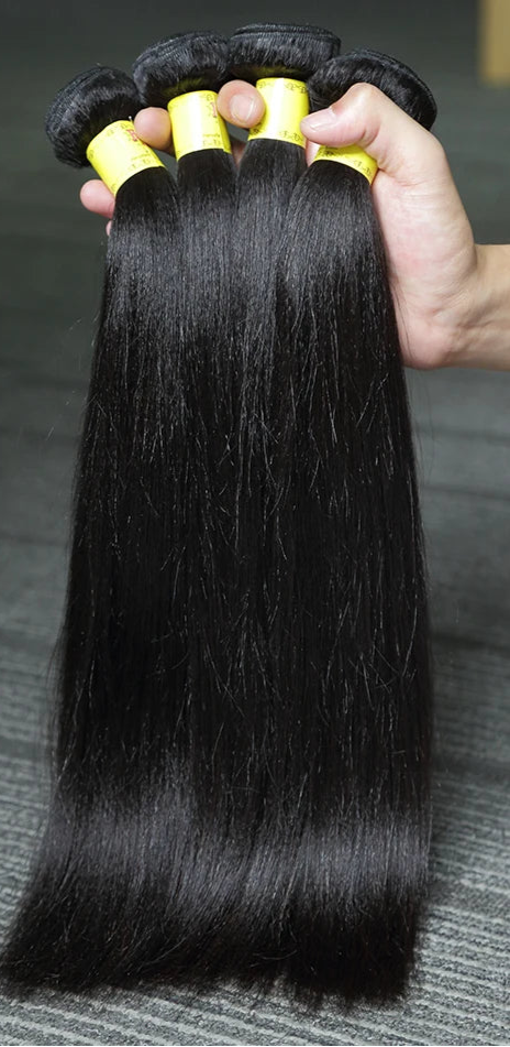 Melodie 12A 40-Inch Silky Bone Straight Human Hair Extensions - Double Weave Bundles, 1-4 Bundles