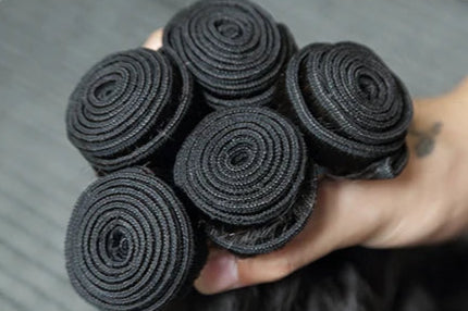 10A Loose Wave Virgin Human Hair Bundles - 100% Unprocessed, Natural Black, Can Be Dyed & Bleached, 12-34 Inch