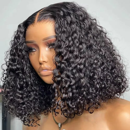 Short Curly Hair Wig – 4-16 Inches, Transparent Lace, 13x6 & 5x5 Frontal Options