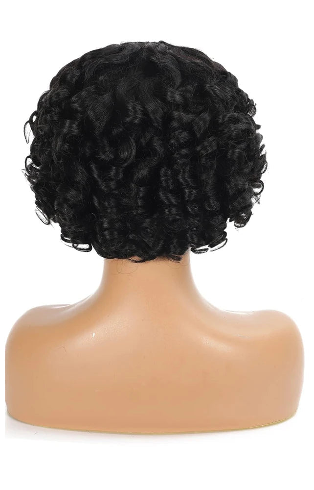 Funmi Curly Hair Wig with Bangs – Bouncy, Short Bob Wig for a Trendy Look