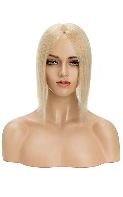 Premium 100% Human Hair Silk Base Topper – Lightweight, Natural Look & Customizable