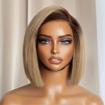 Short Straight Brazilian Remy 5x5 Transparent Lace Wig – Premium Human Hair