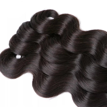 Vanlov Body Wave Hair Bundles - 100% Human Hair Extensions, Natural & Jet Black, 8-30 Inch