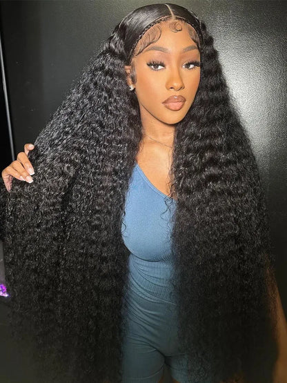 Long Deep Wave Lace Front Wig – 13x4 & 13x6 Transparent Lace Human Hair